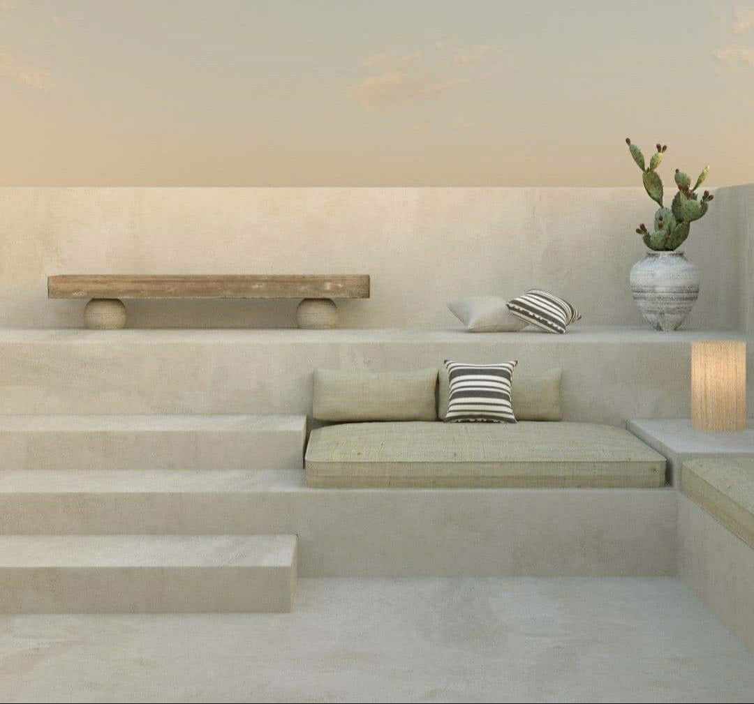 Terrasse villa moderne — revêtement béton époxy premium